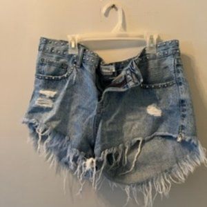 Pistola Gigi Distressed Denim Shorts